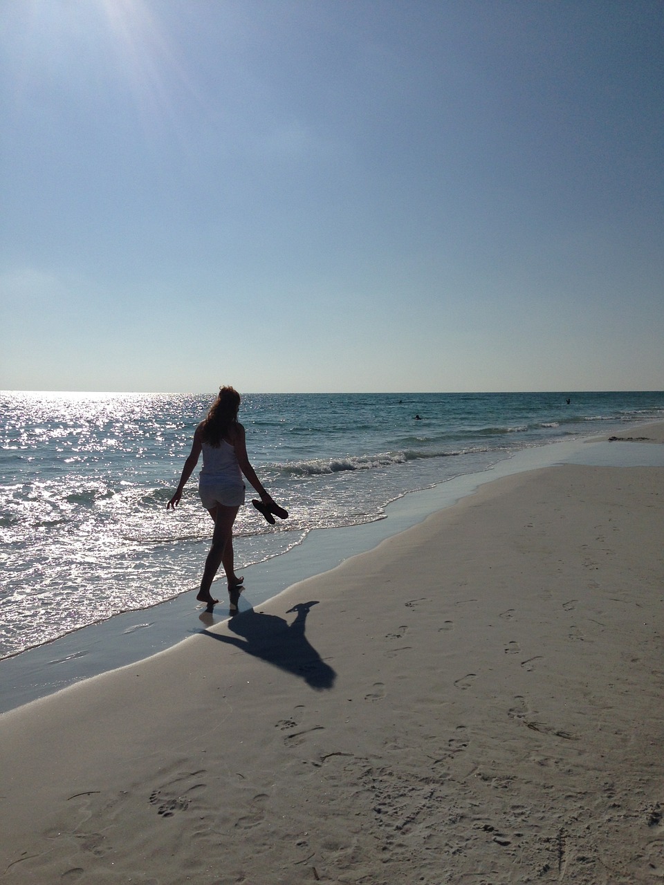 beach girl walking free photo