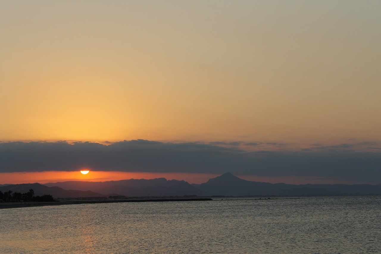 beach almadraba sunset free photo