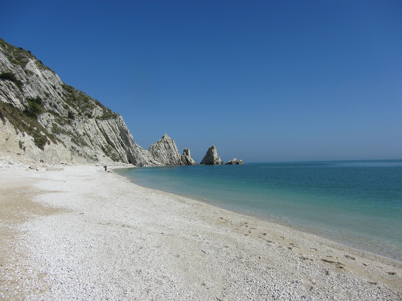 beach monte conero numana free photo