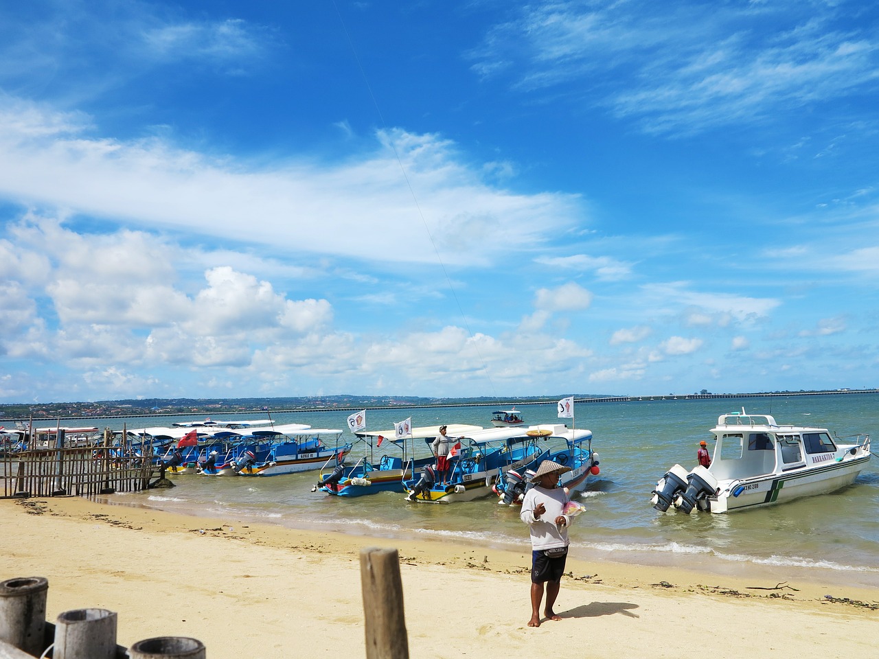 beach speed boat bali free photo