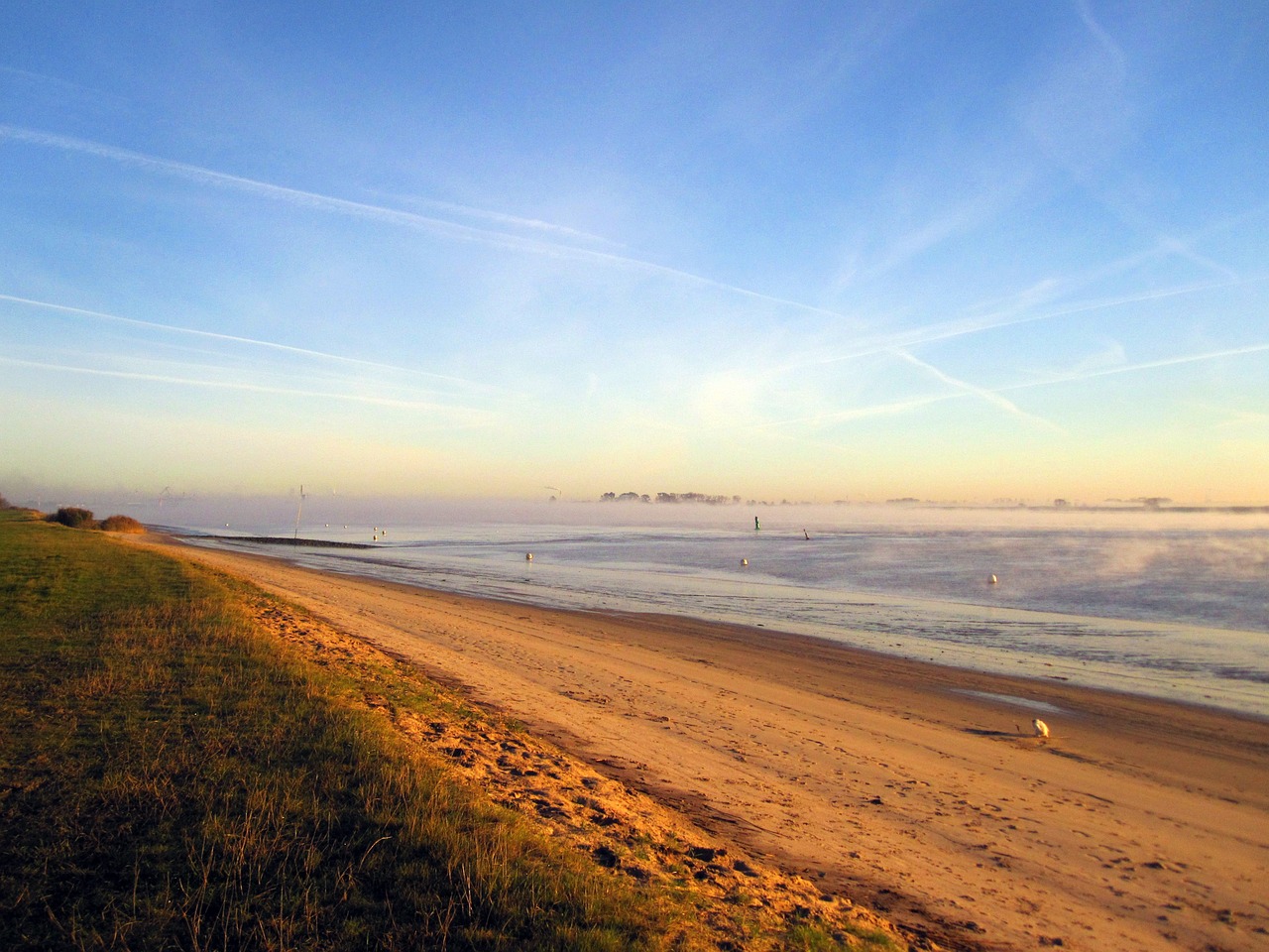 beach sunrise sand free photo