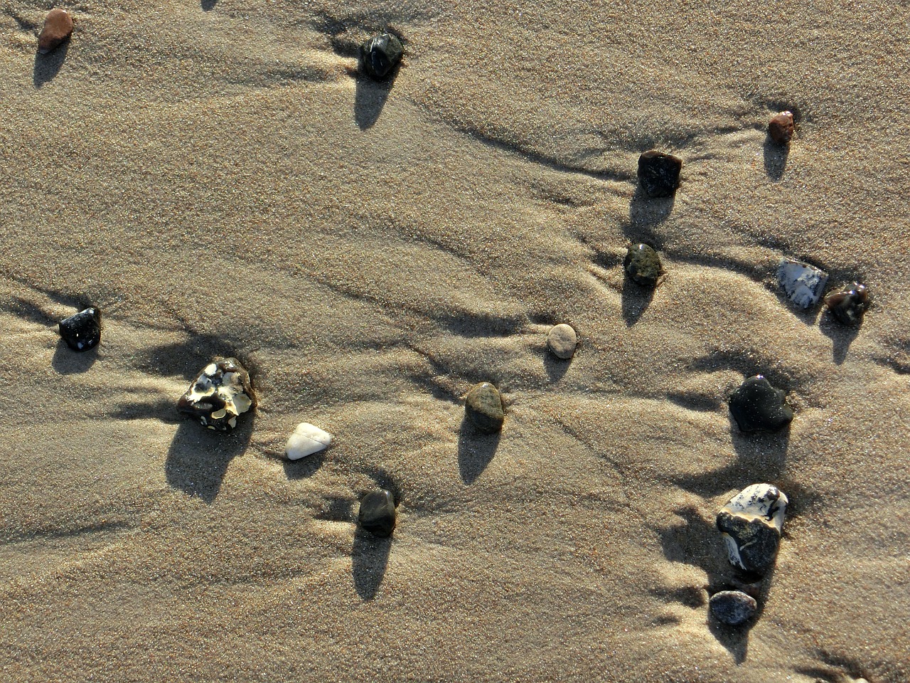 beach stones sand free photo