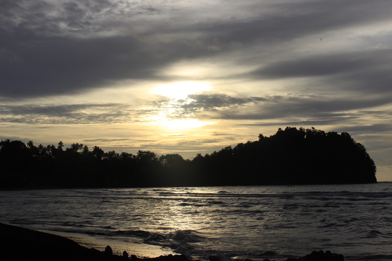 beach nature sunset free photo