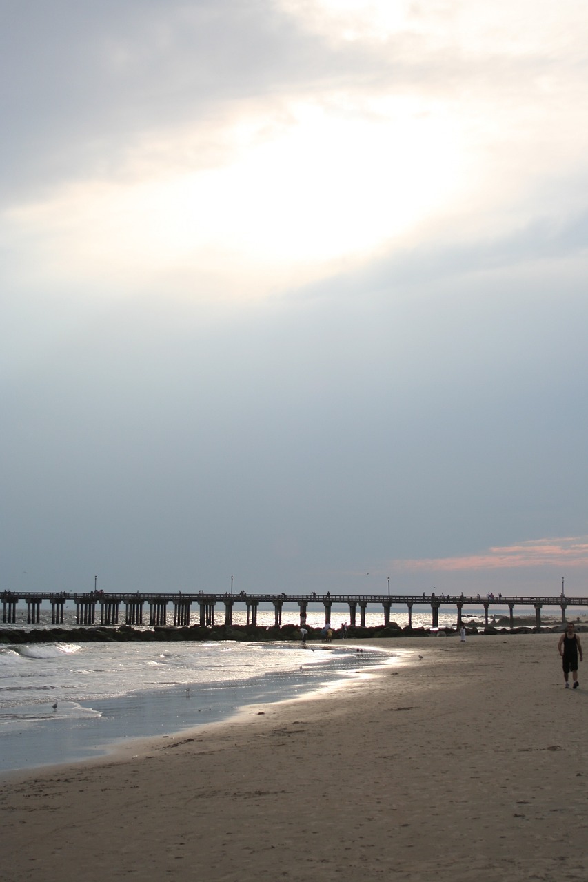 beach pier bridge free photo