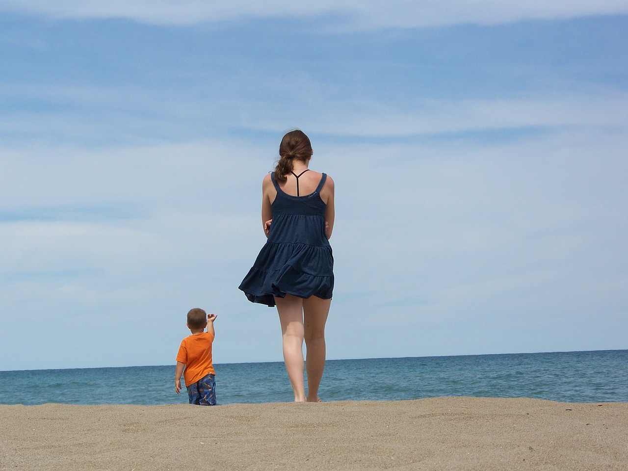 beach child girl free photo