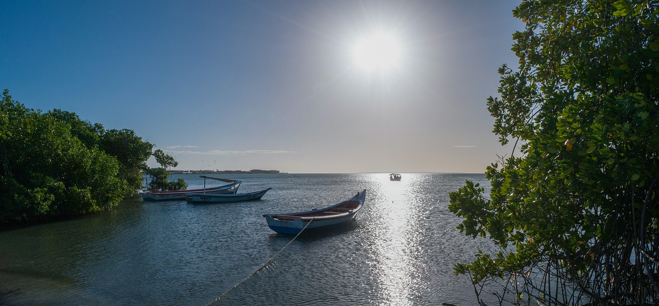 beach boat landscape free photo