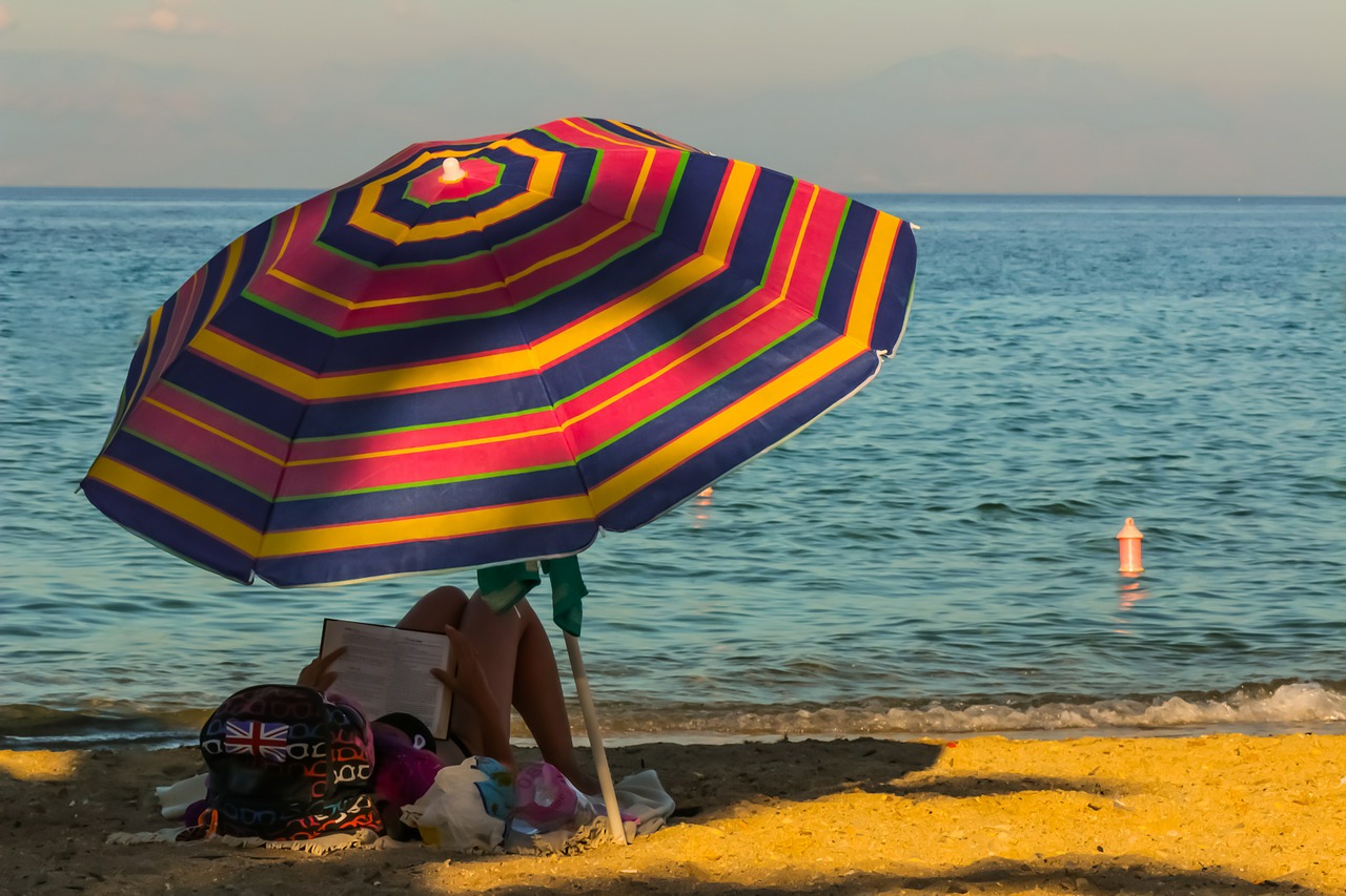 beach parasol caribbean free photo
