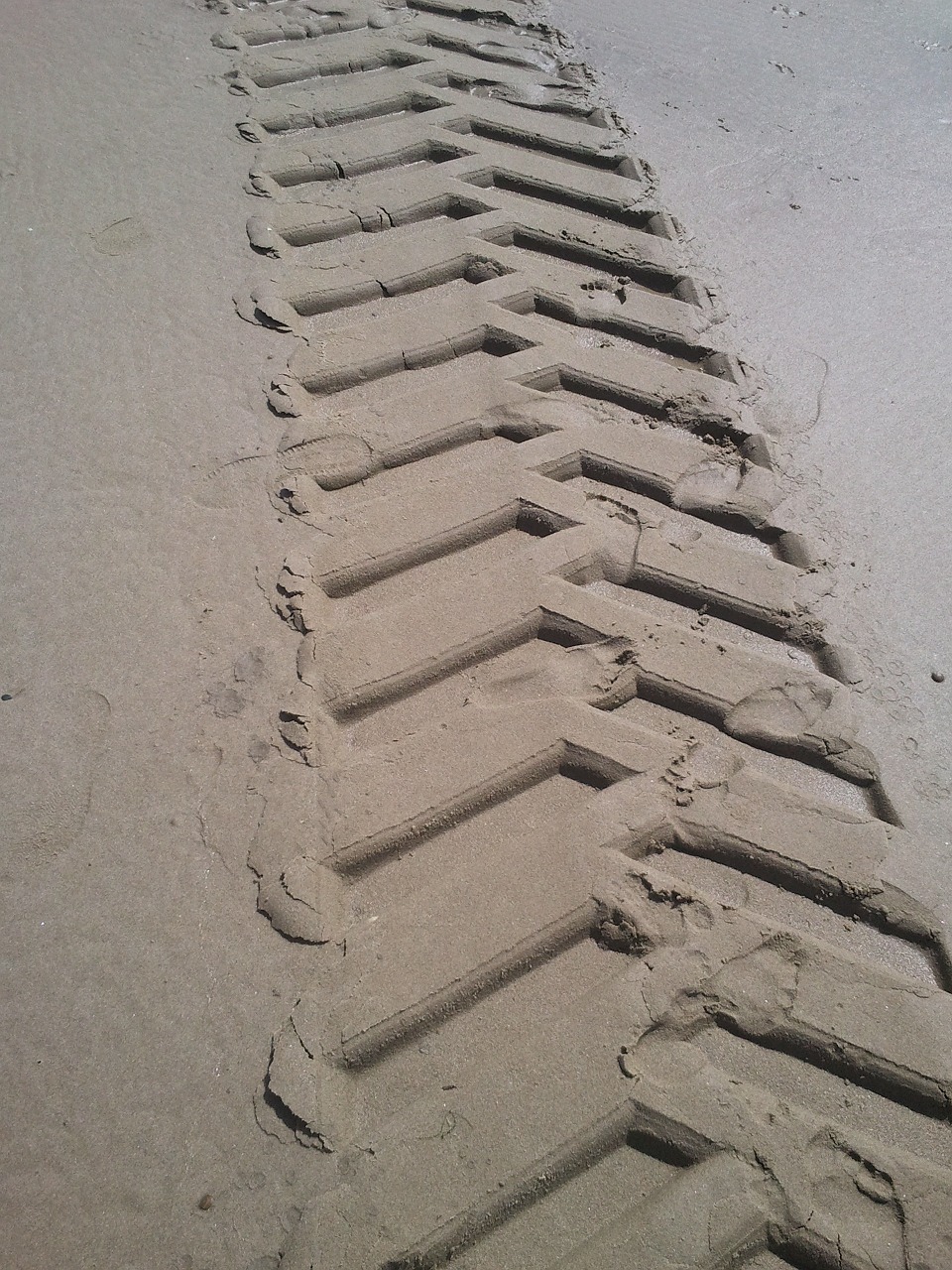 beach tire tracks traces free photo