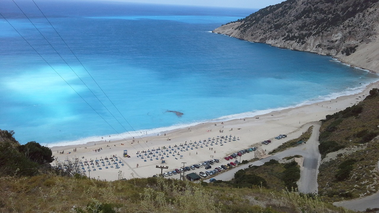 beach greece myrtos free photo