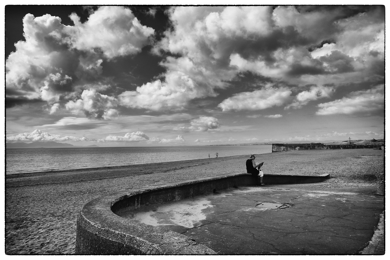 beach people wind free photo