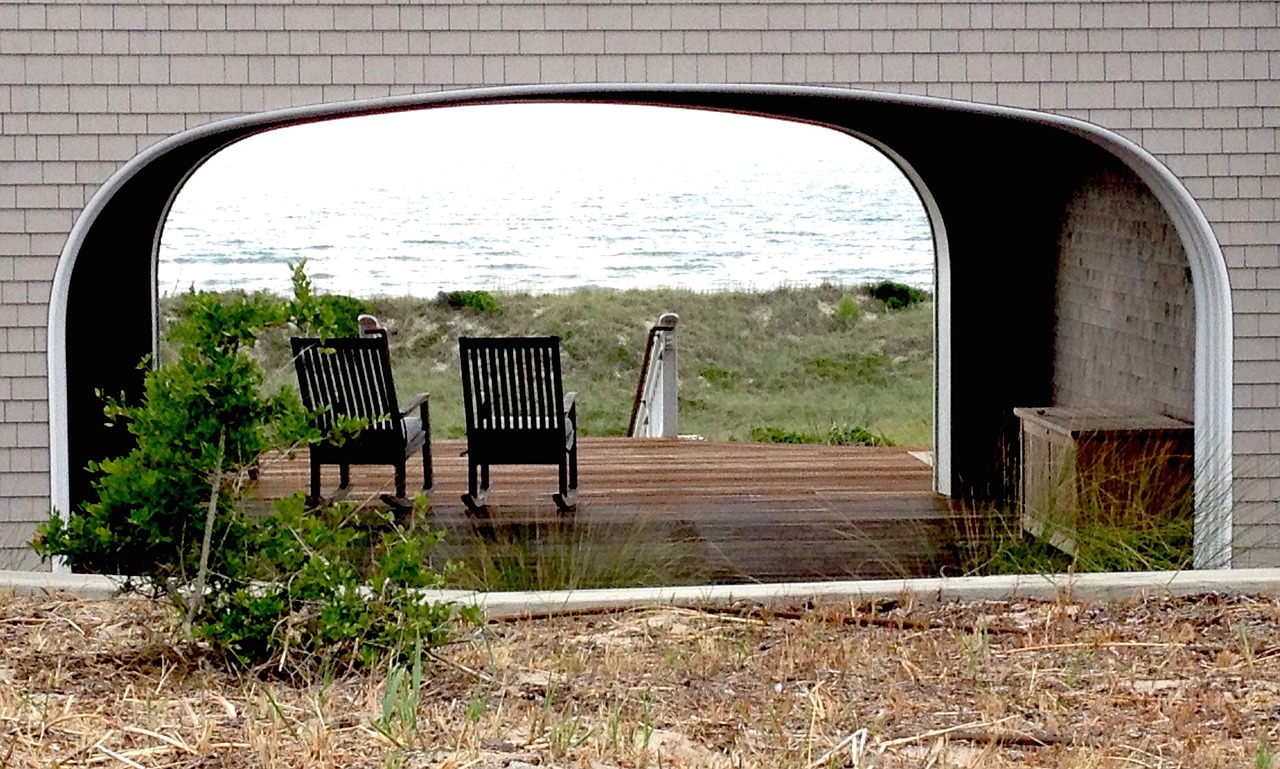 beach chairs rest free photo