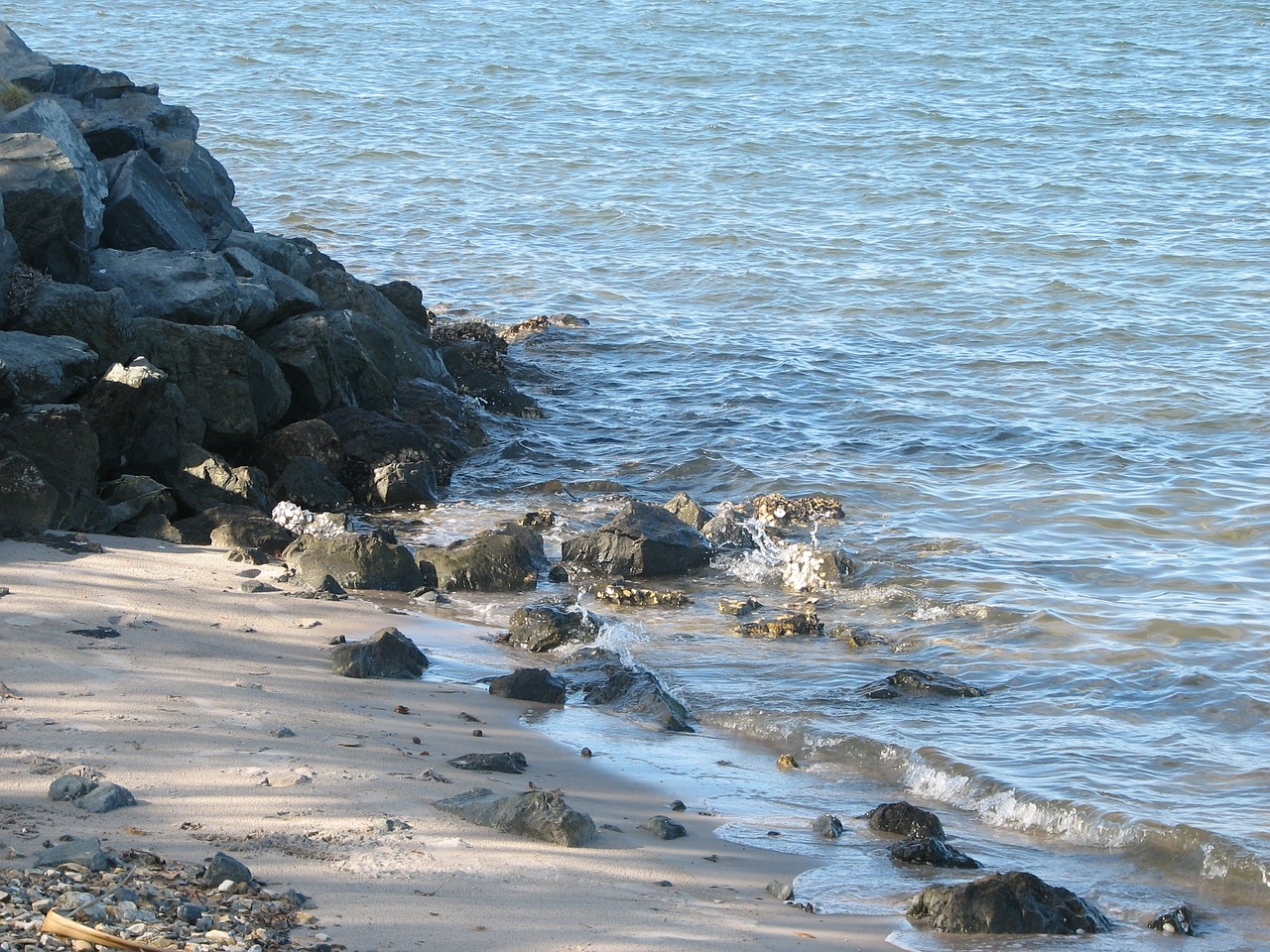 beach rocks sea free photo