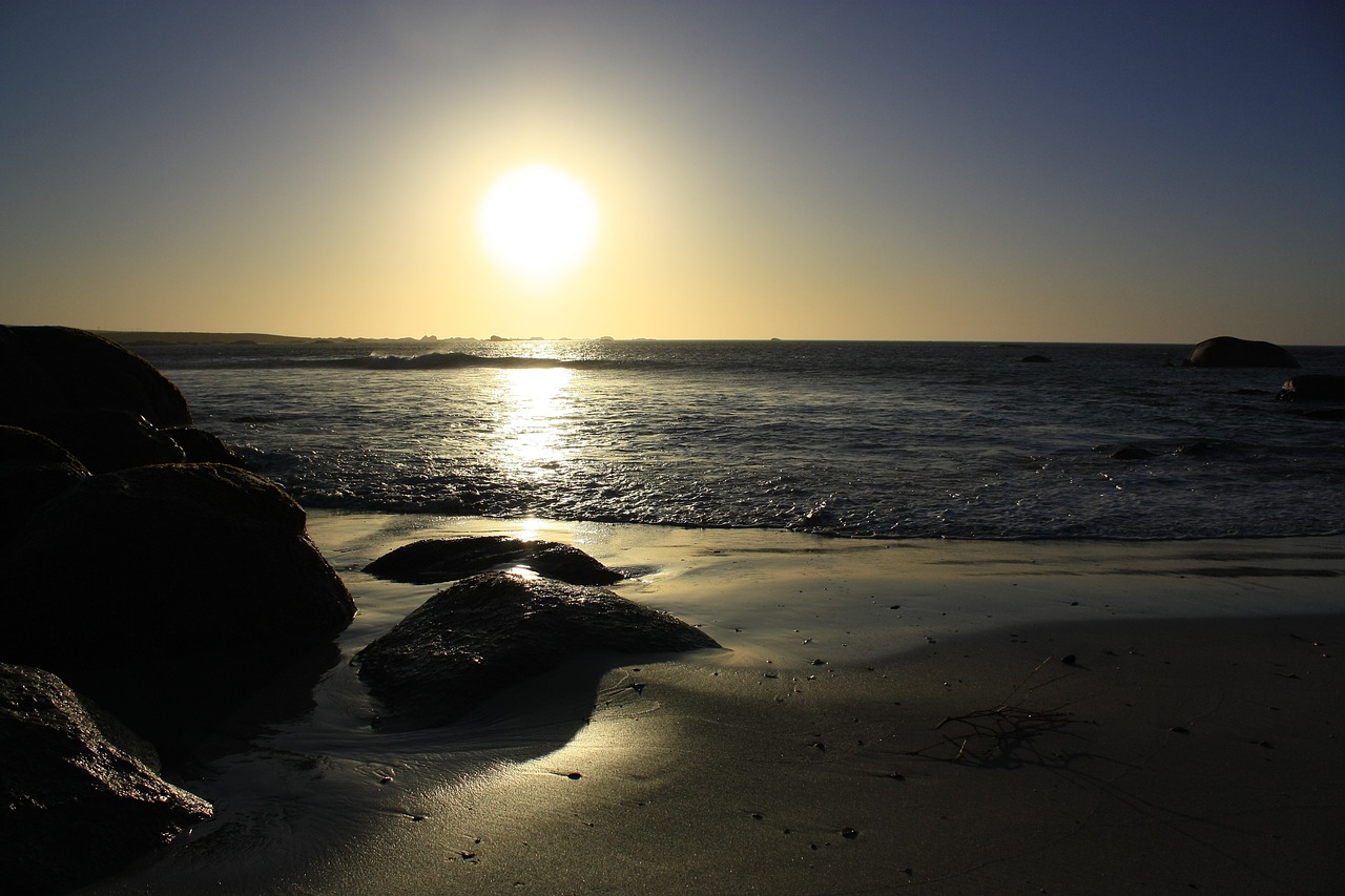 beach sunset ocean free photo