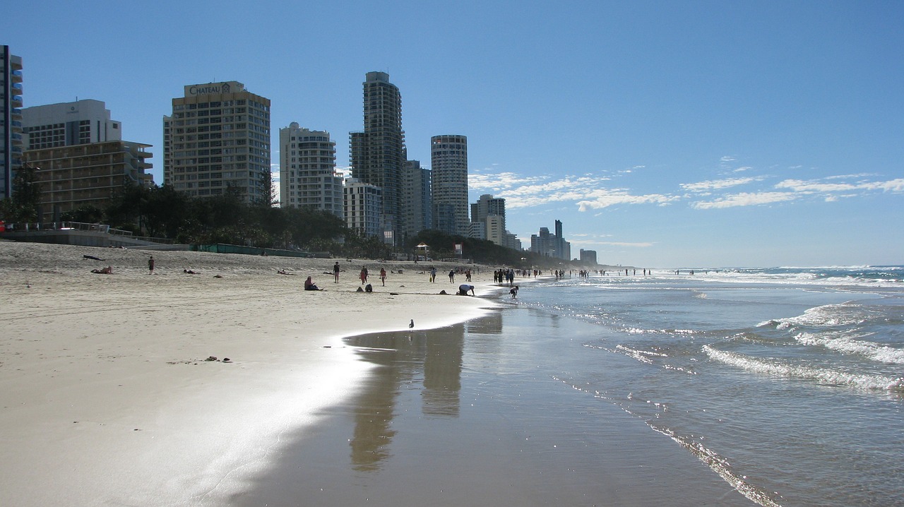 beach brisbane australia free photo