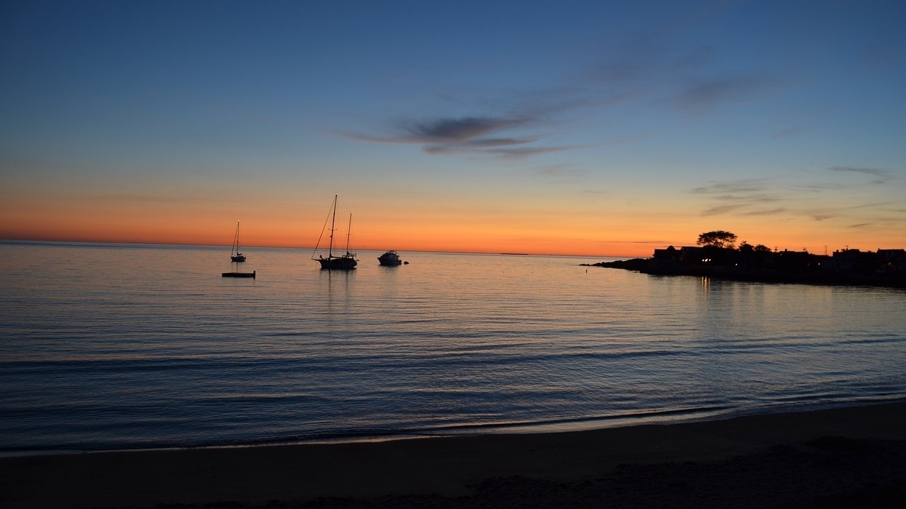 beach ocean sunrise free photo