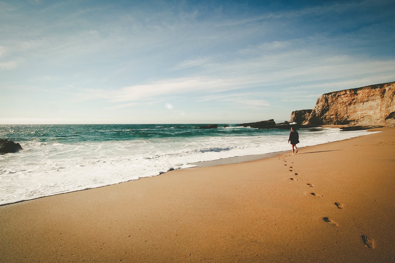 beach sand ocean free photo