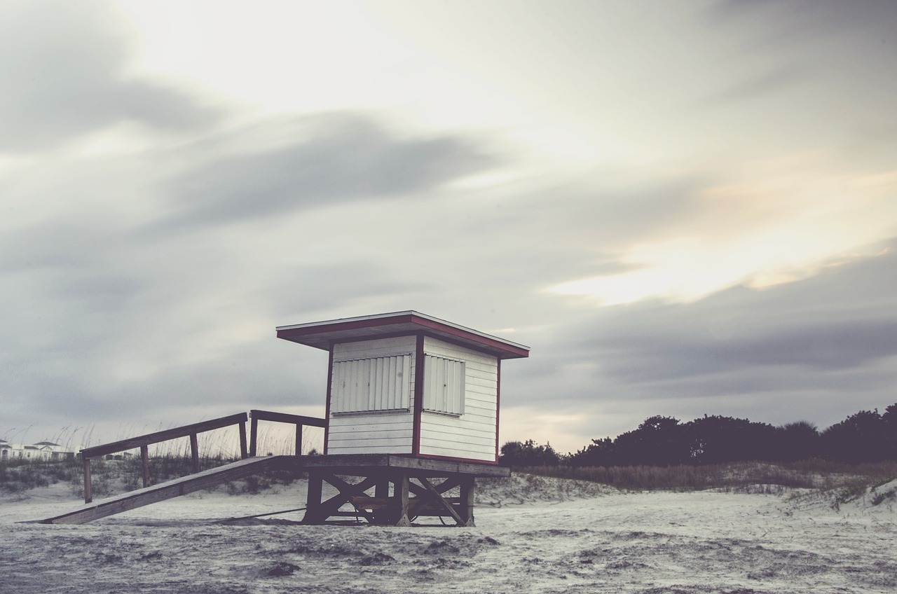 beach sand hut free photo