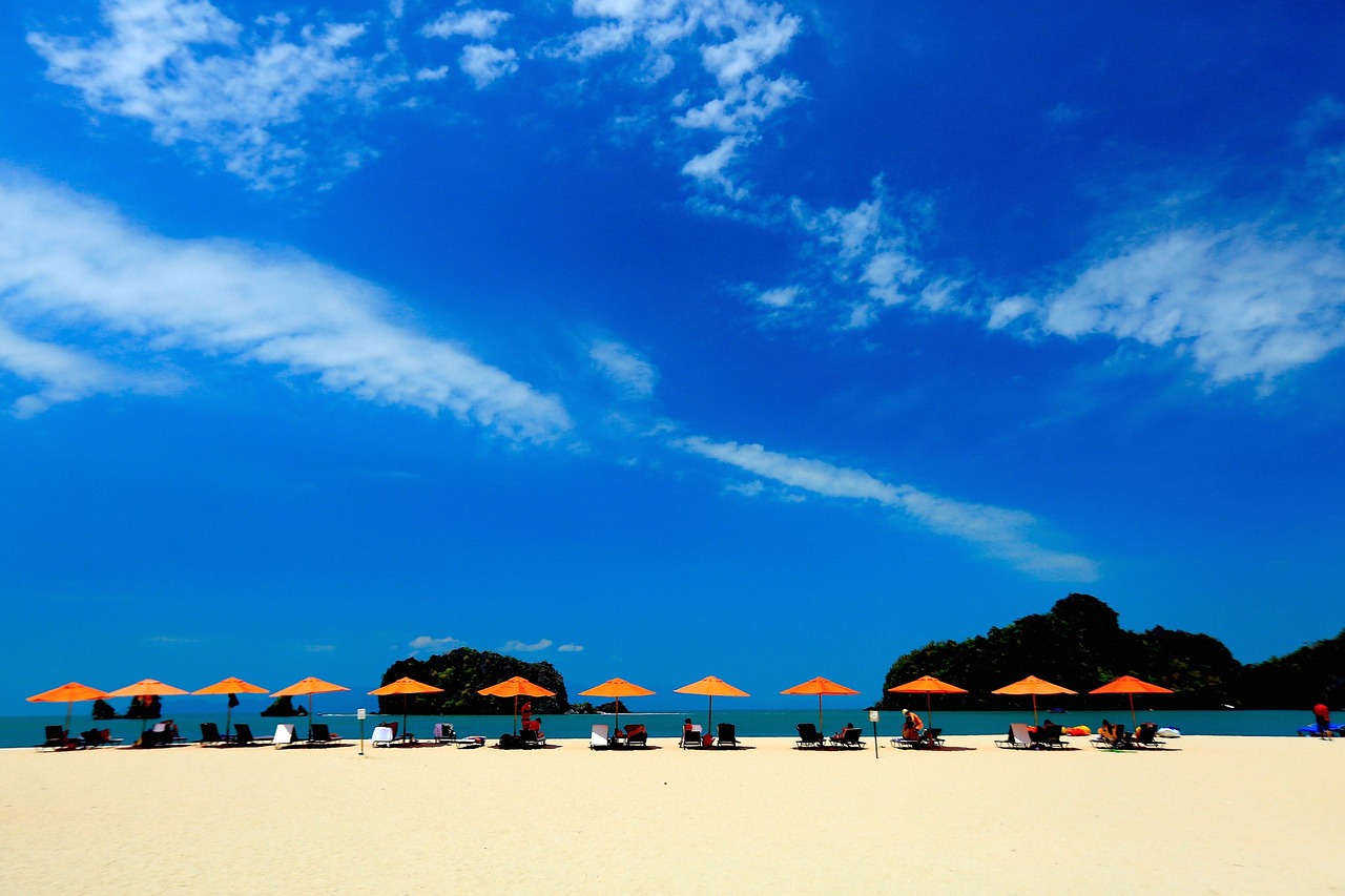 beach blue sky langkawi free photo