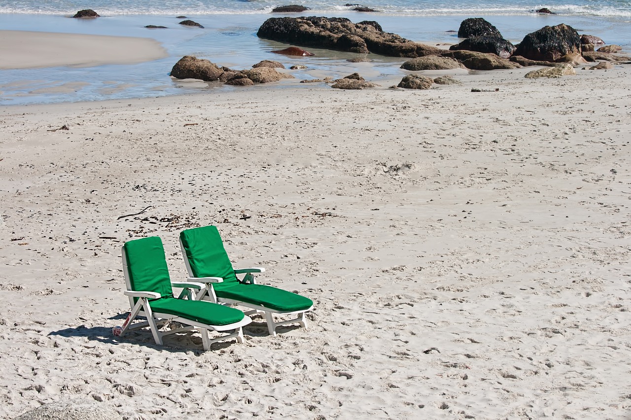 beach seaside chairs free photo