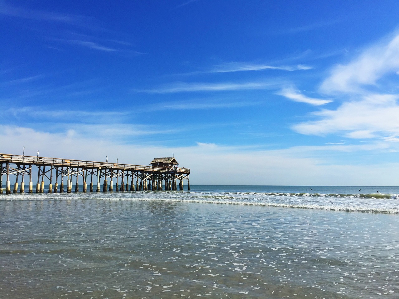 beach florida pier free photo