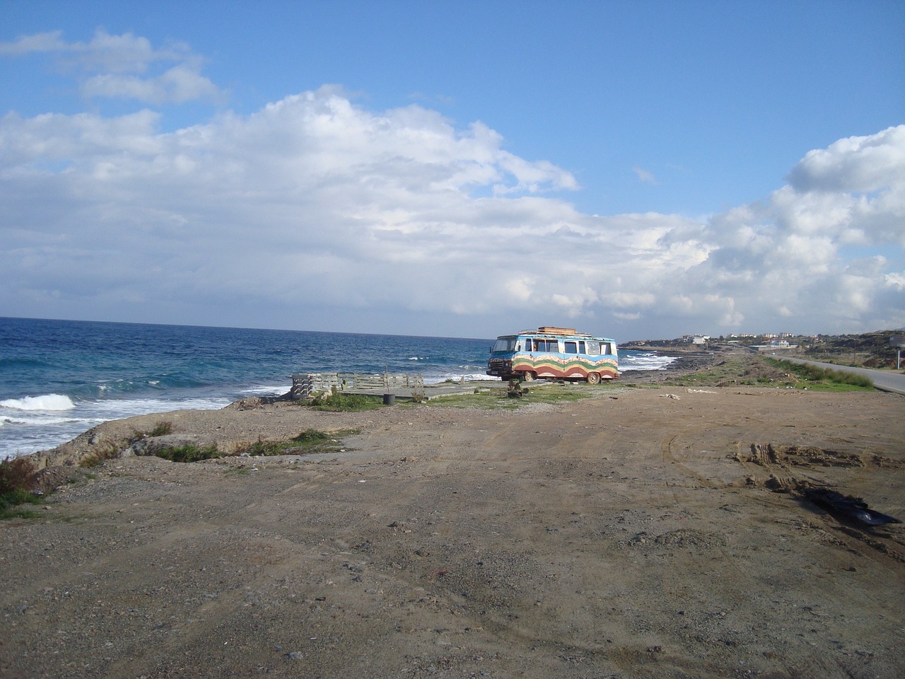 beach van by the sea free photo