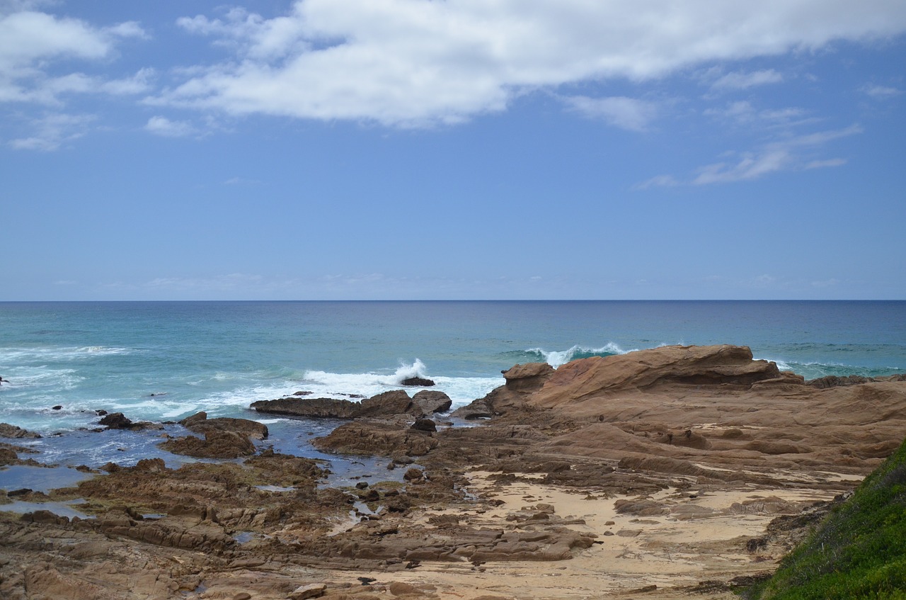 beach rocks sea free photo