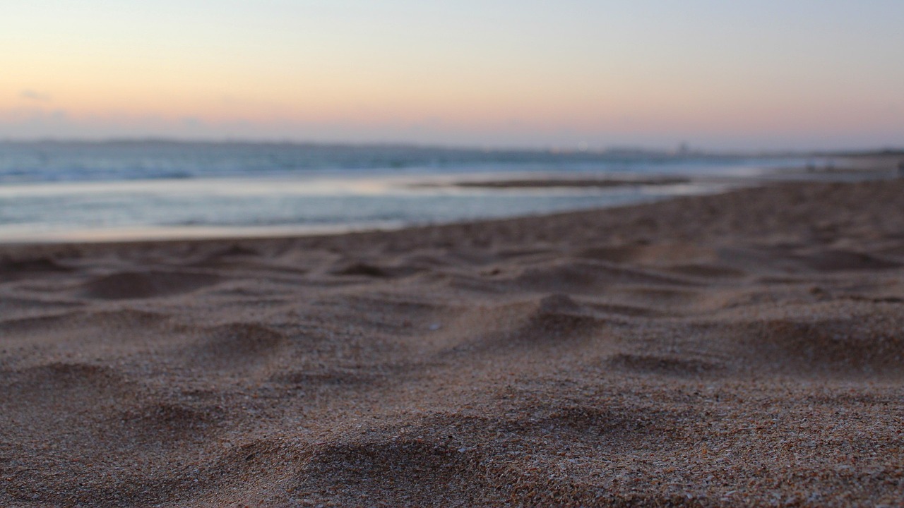 beach sand sunset free photo