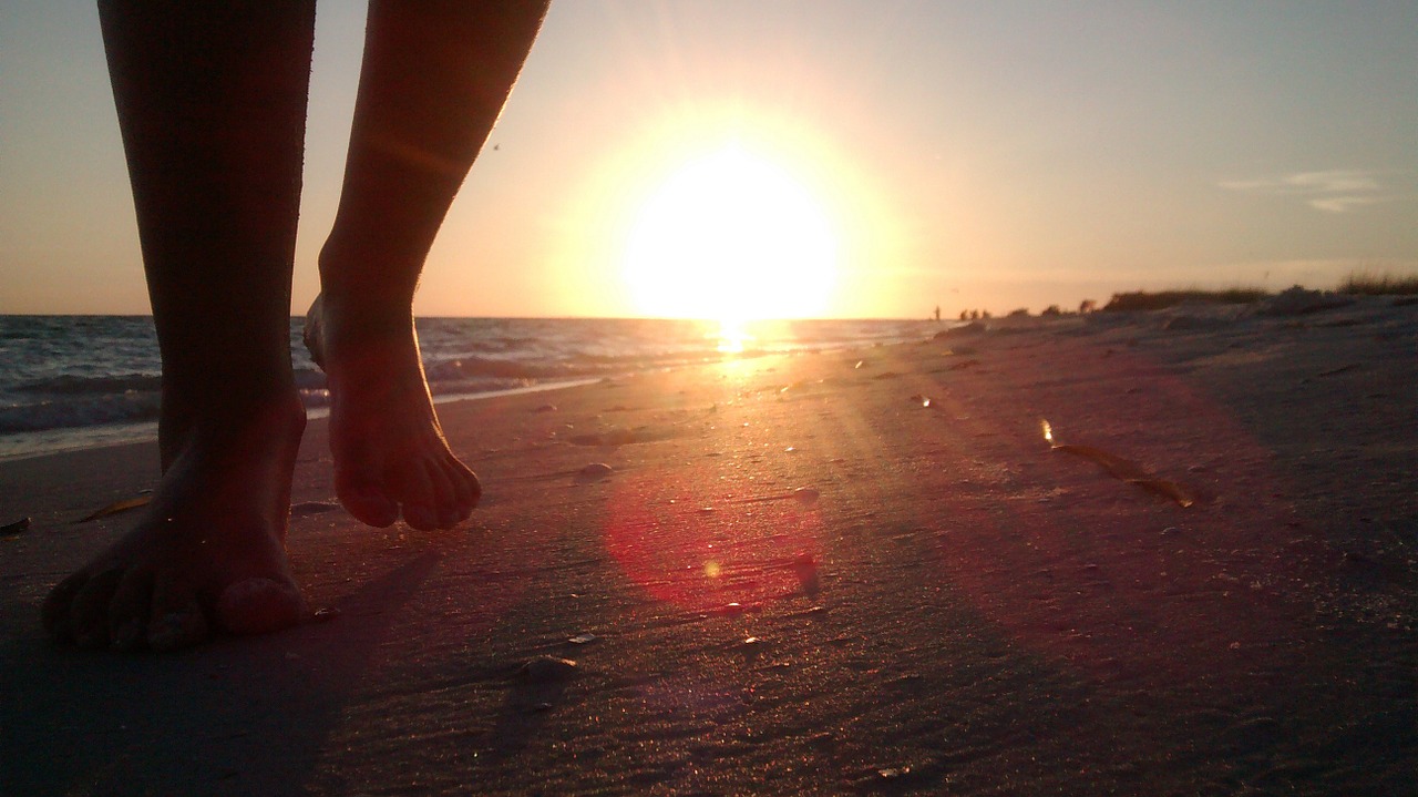 beach sunset sky free photo