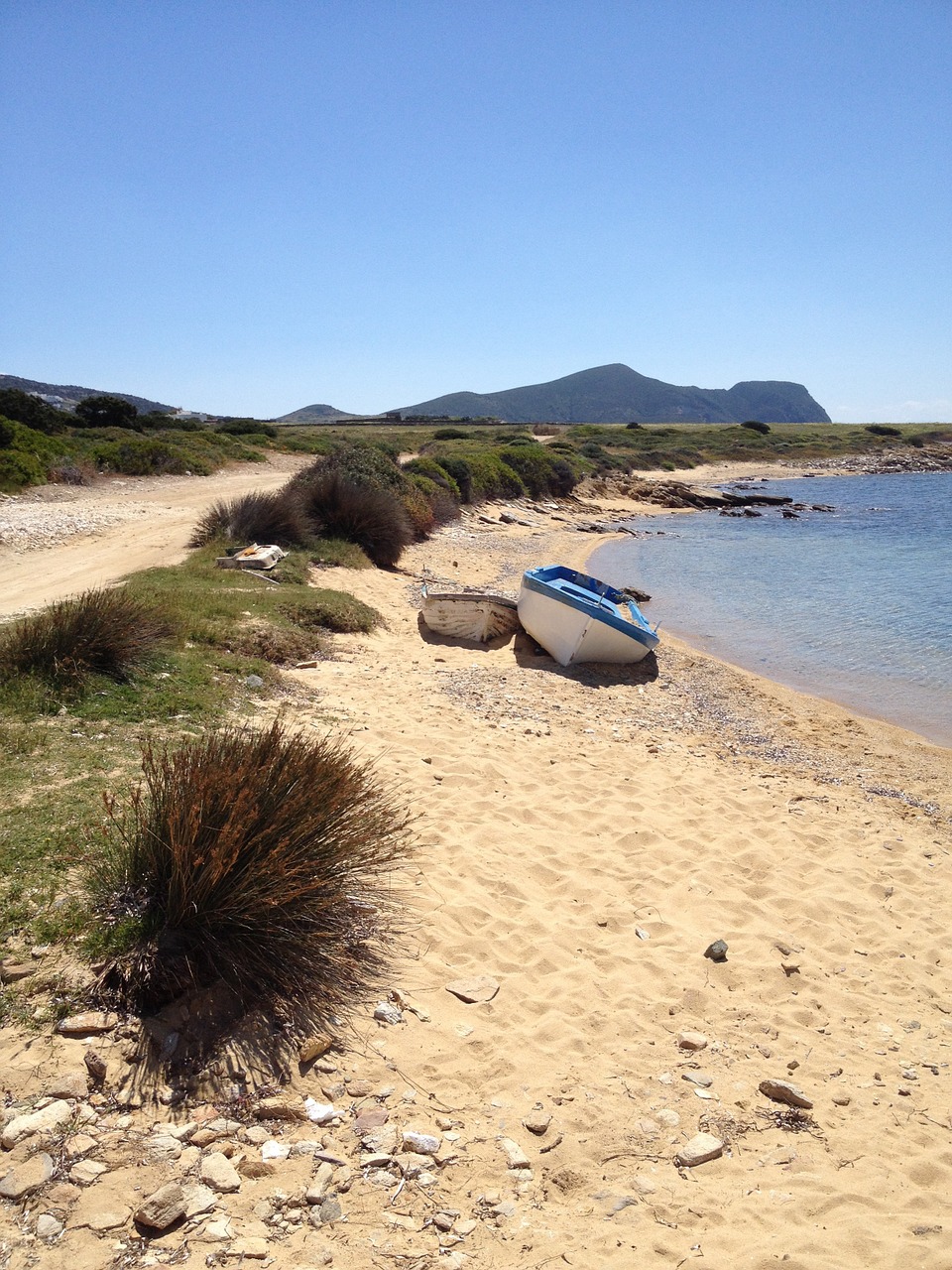 beach greece boat free photo