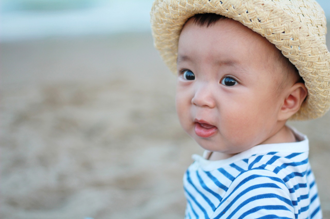 beach kids happy free photo