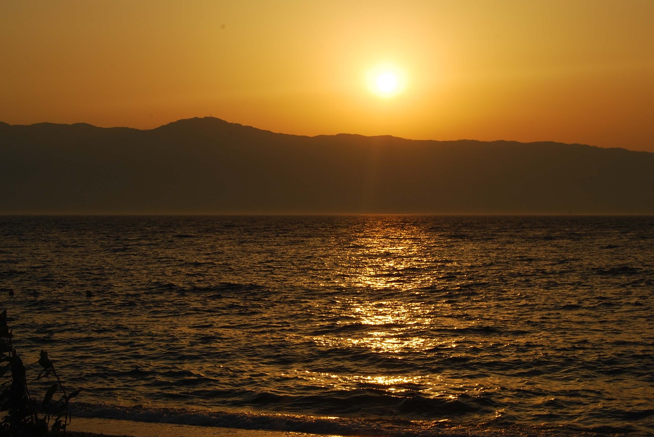 beach sea sunset free photo