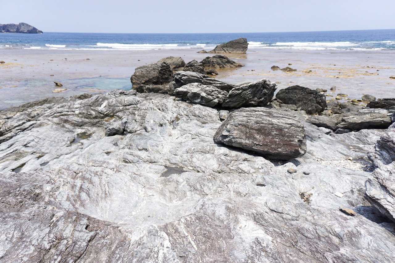 beach rocks summer free photo