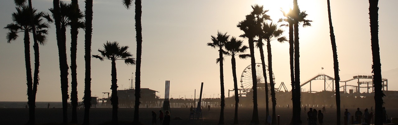 beach scene silhouette free photo