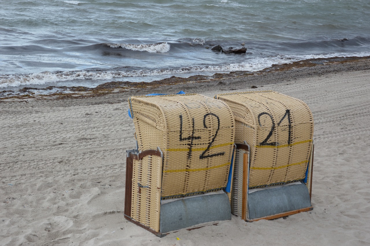beach beach chair baltic sea free photo
