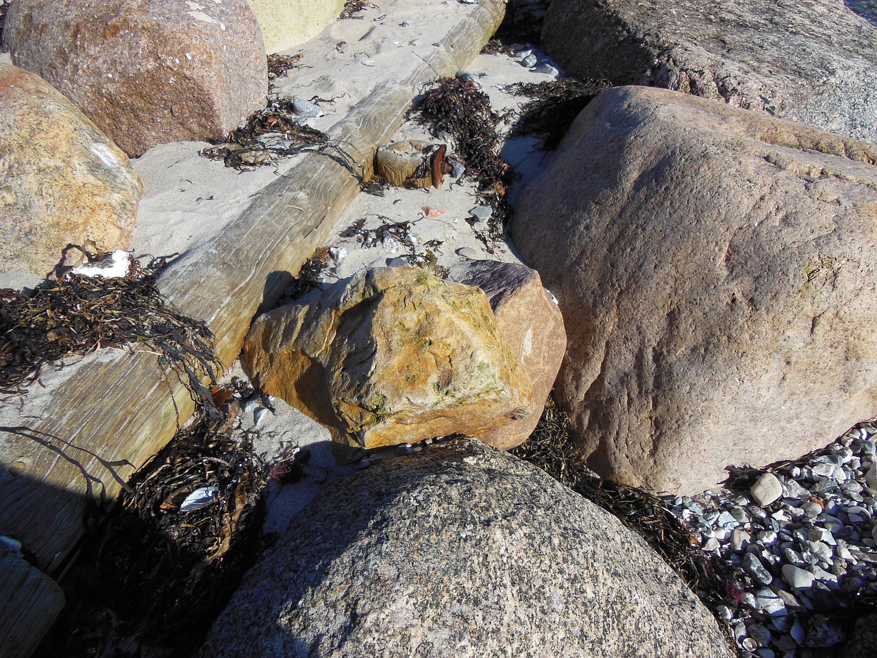 beach stone granite free photo