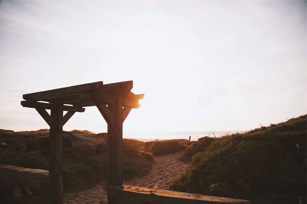 beach sand sky free photo