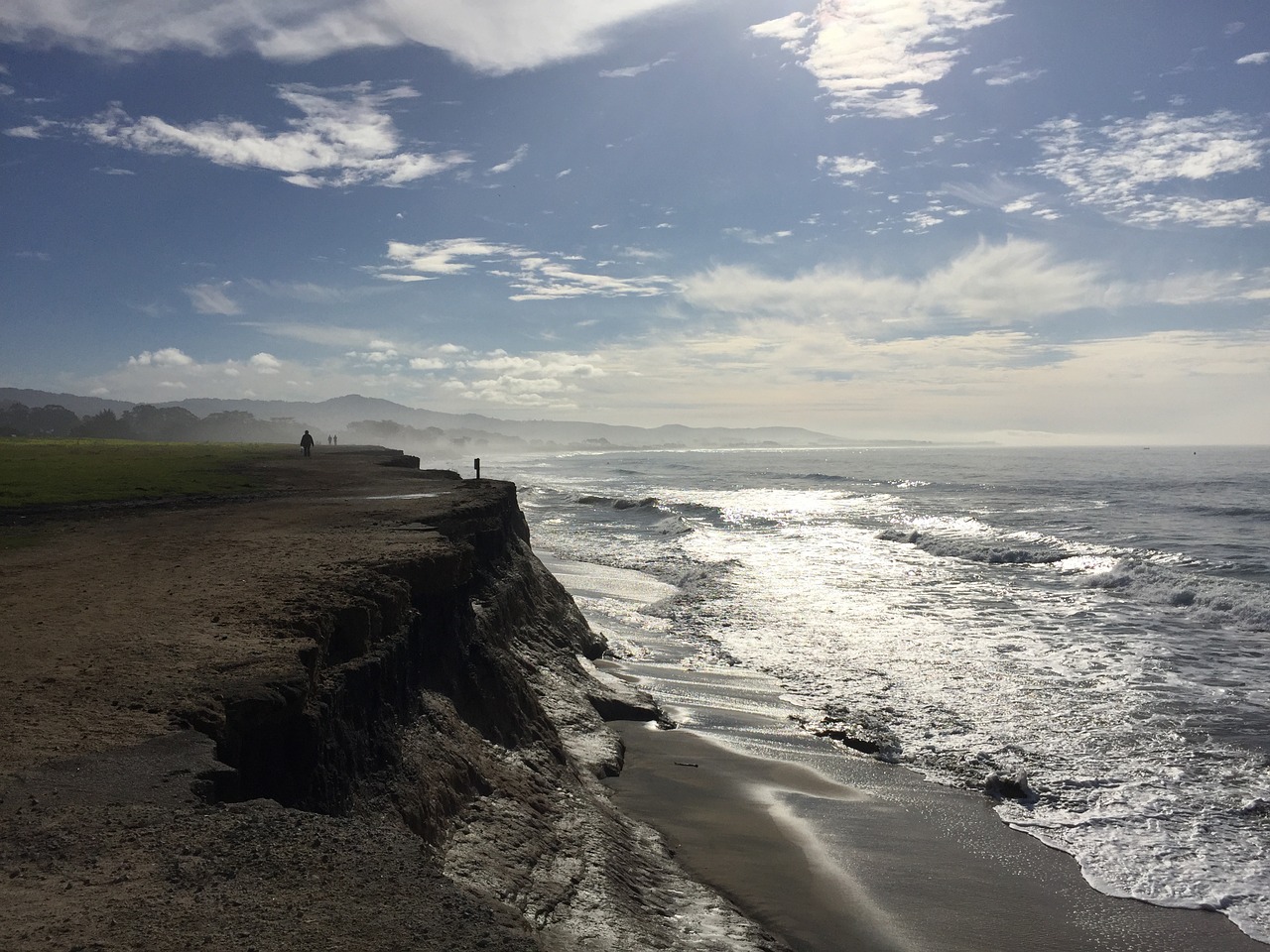 beach cliffs outdoors free photo