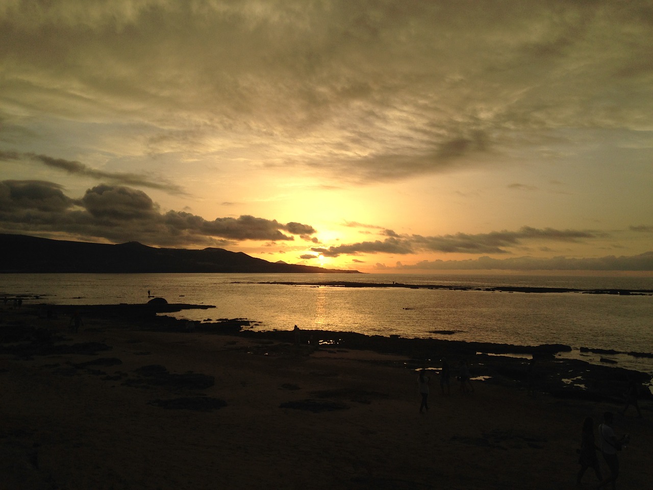 beach sea sunset free photo