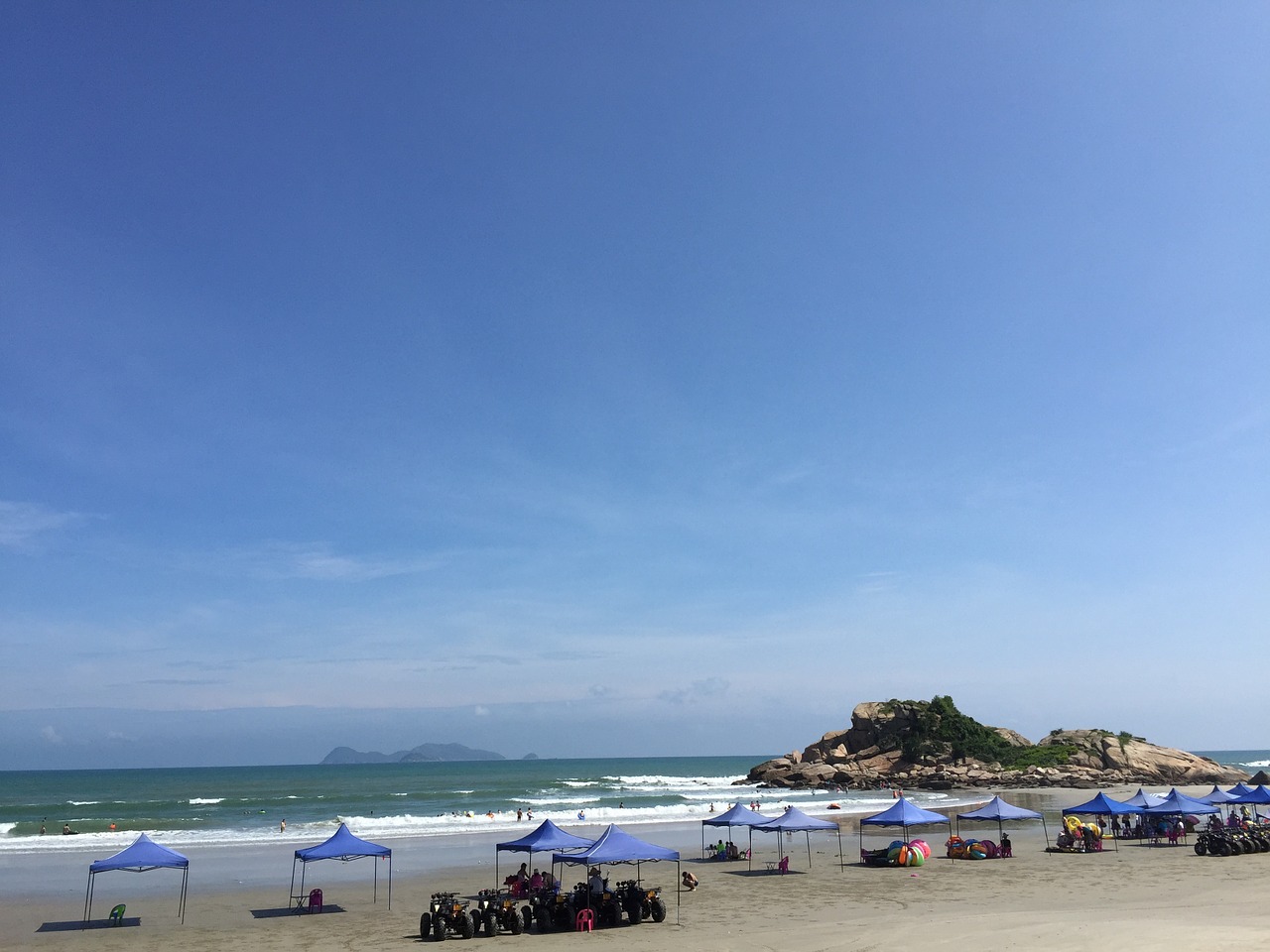 beach sky blue sky free photo