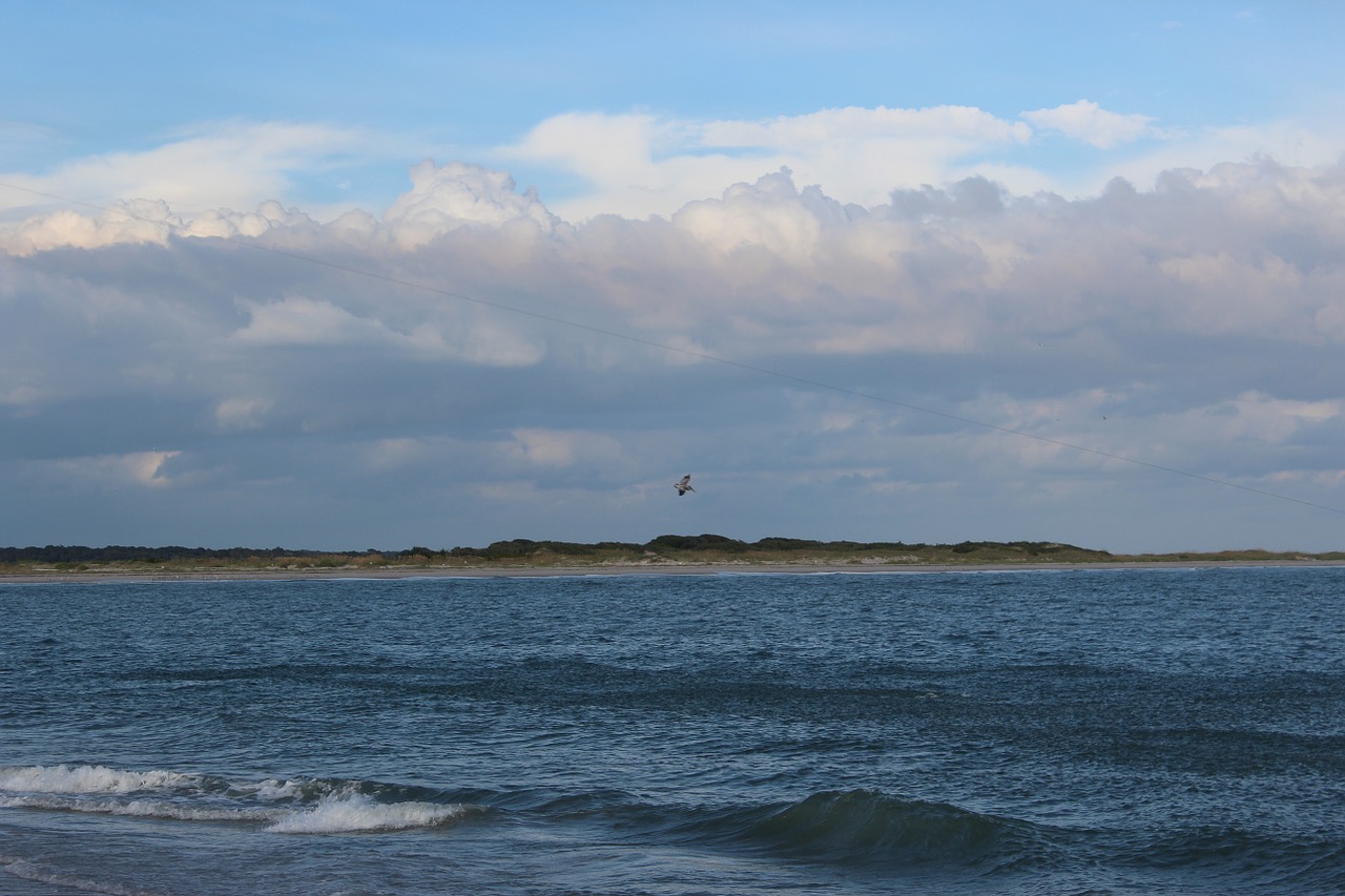 beach clouds ocean free photo