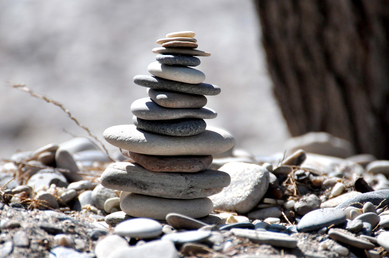 beach stones samos free photo