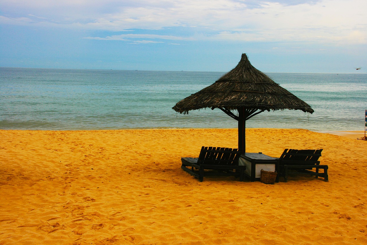 beach deckchair sand free photo