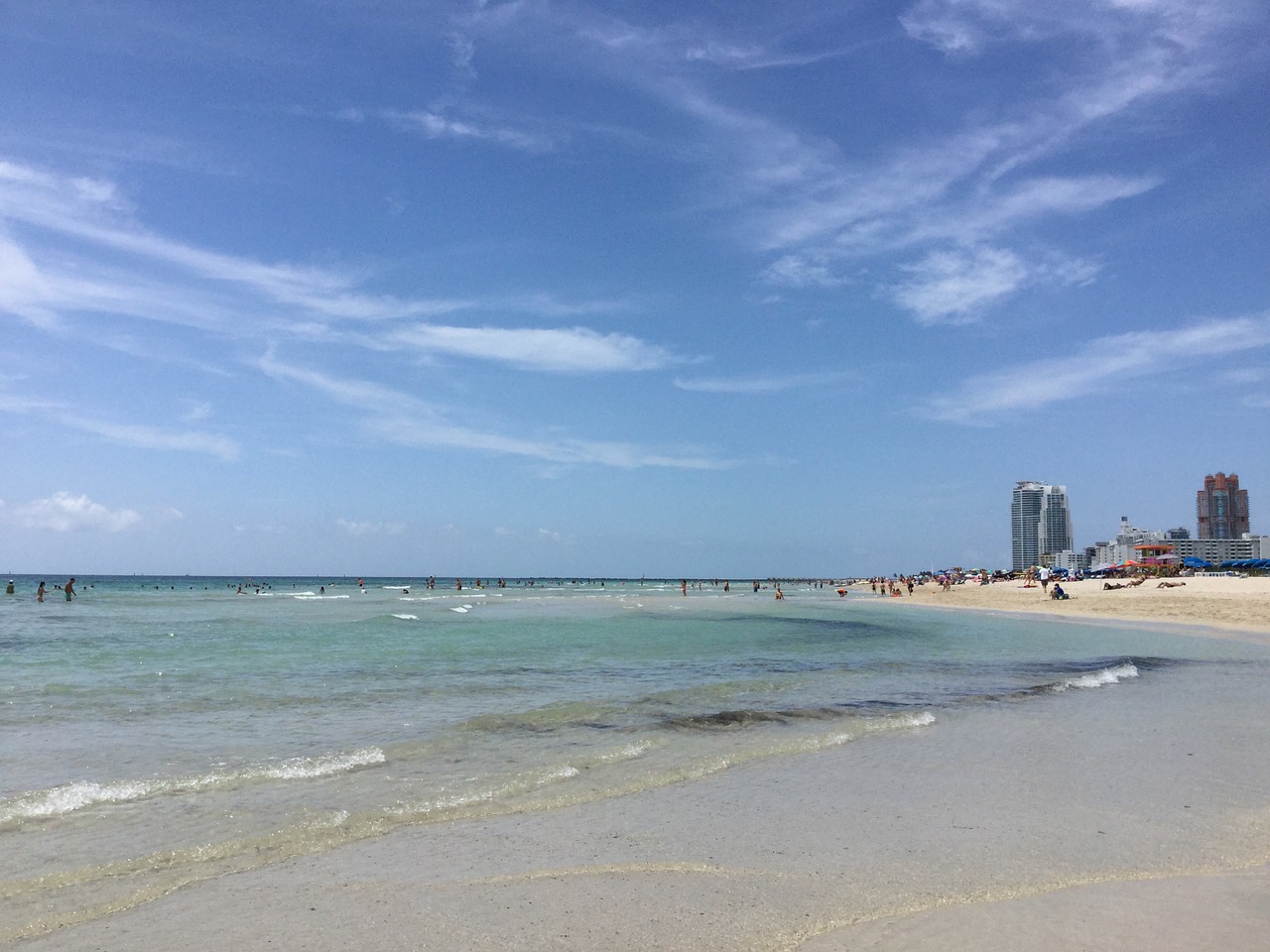 beach miami ocean free photo