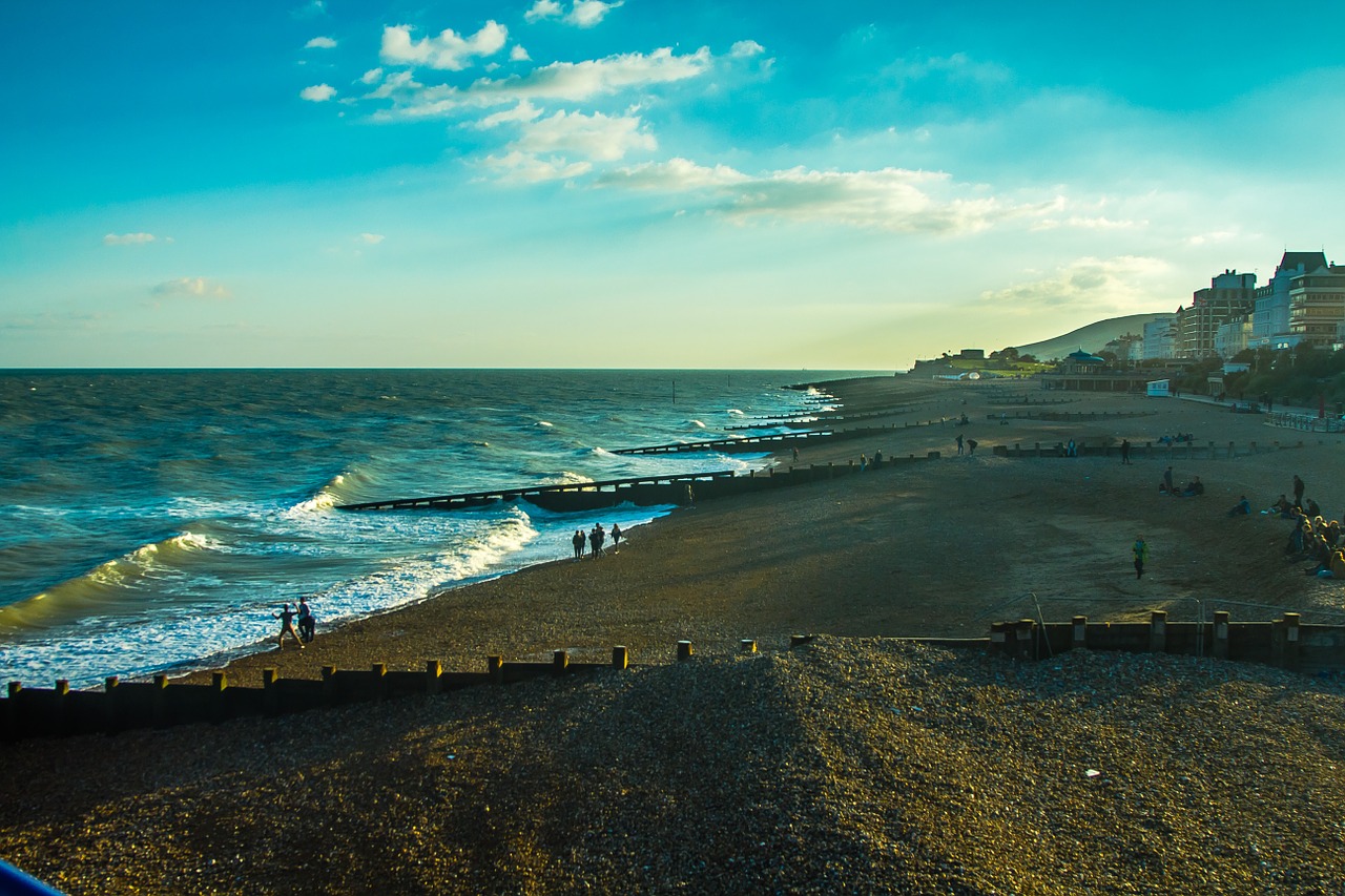 beach eastbourne england free photo