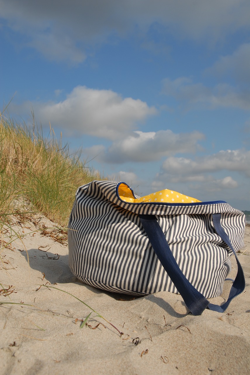 beach bag baltic sea denmark free photo