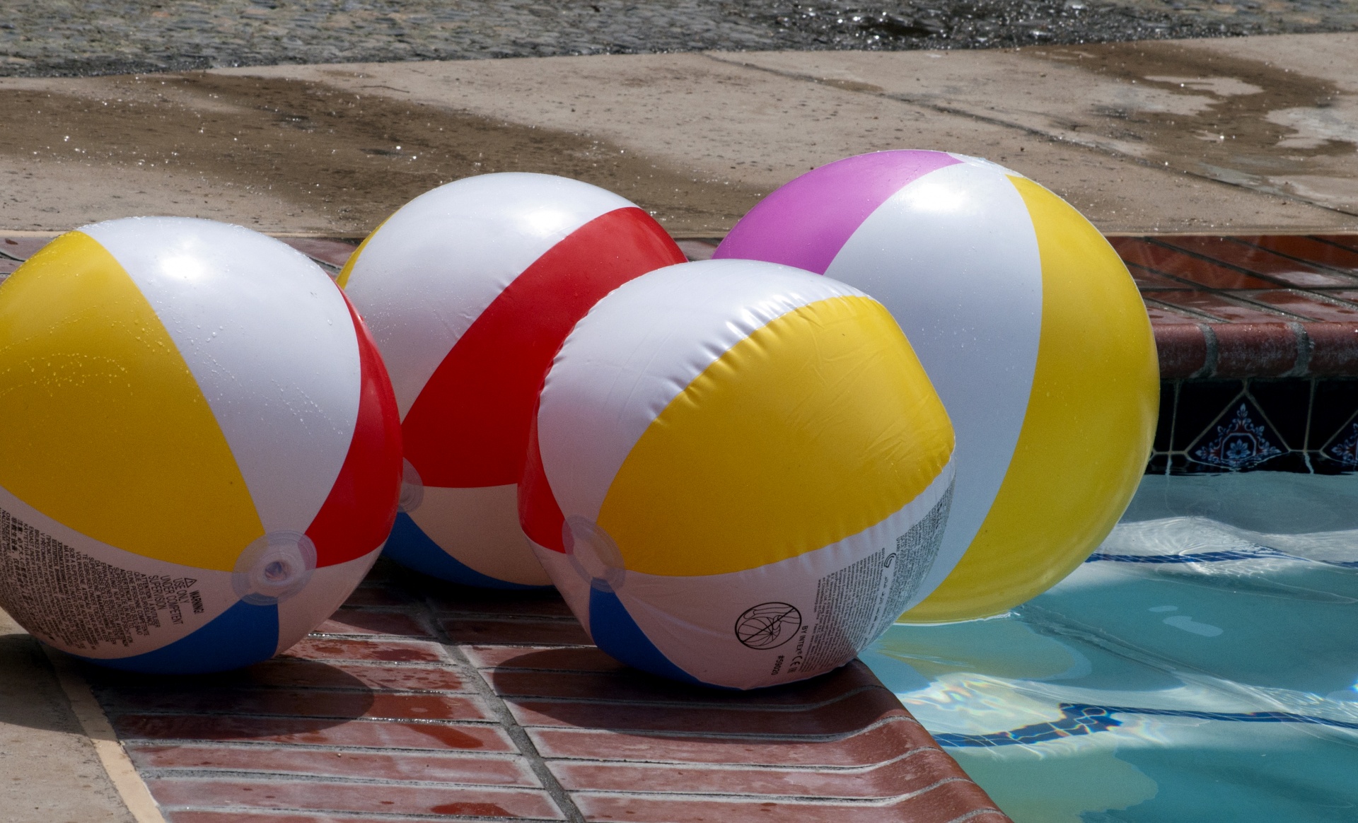Download free photo of Ball,balls,beach balls,pool,summer.