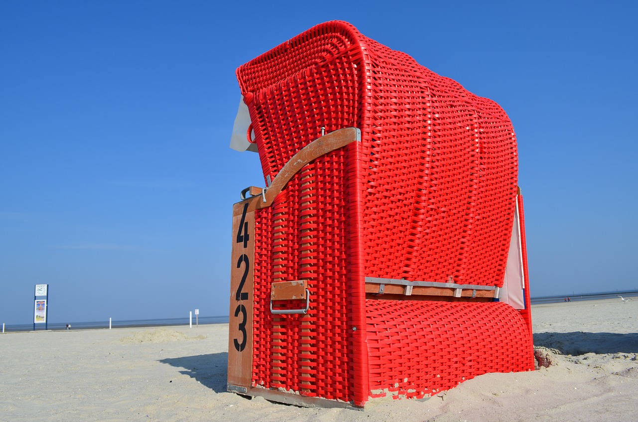 beach chair red sea free photo