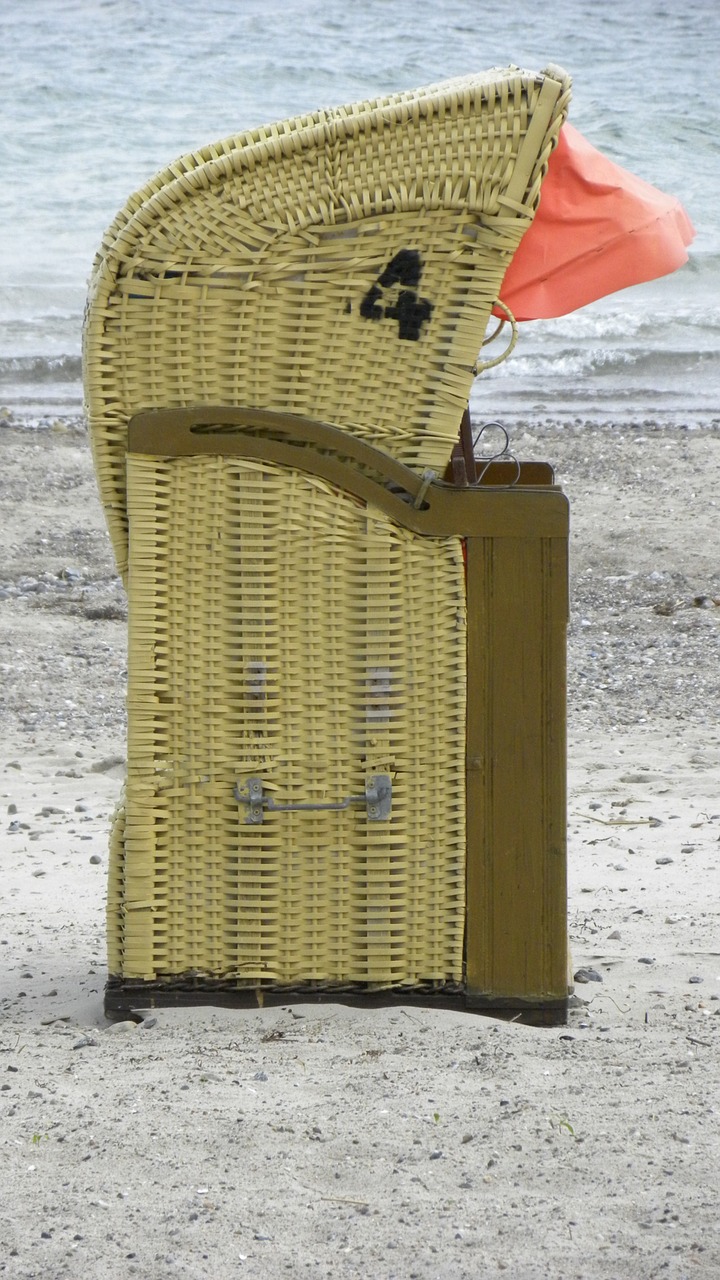 beach chair baltic sea winter free photo