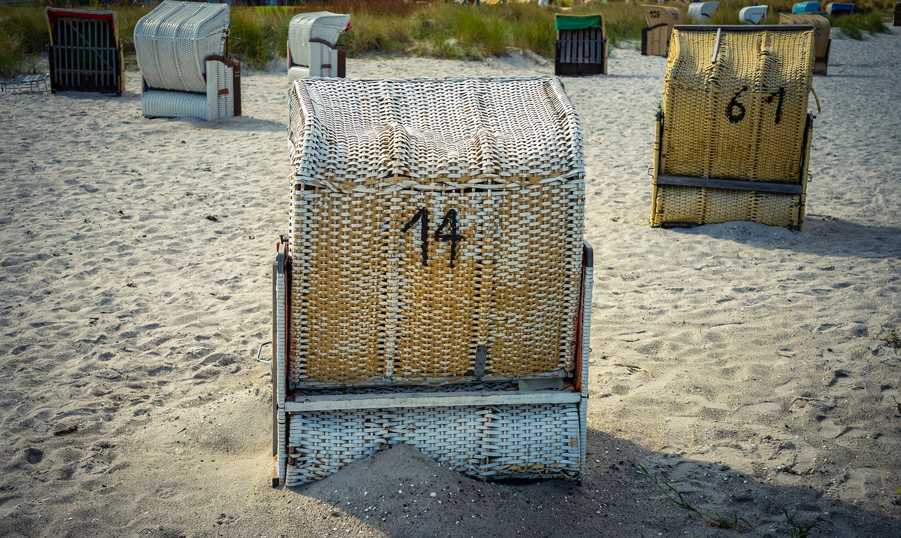 beach chair  old  weathered free photo