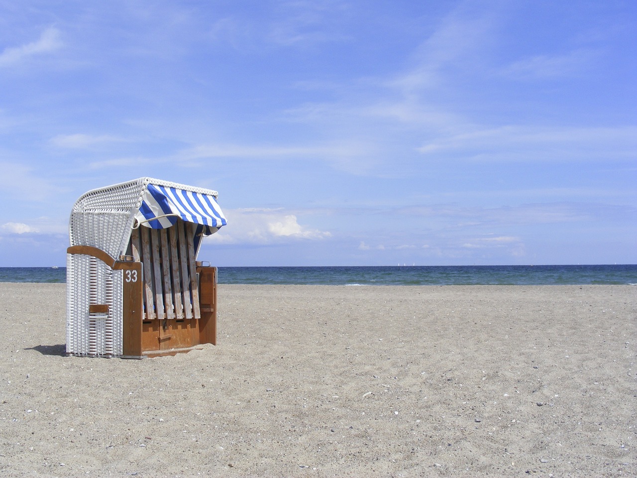 beach chair beach coast free photo